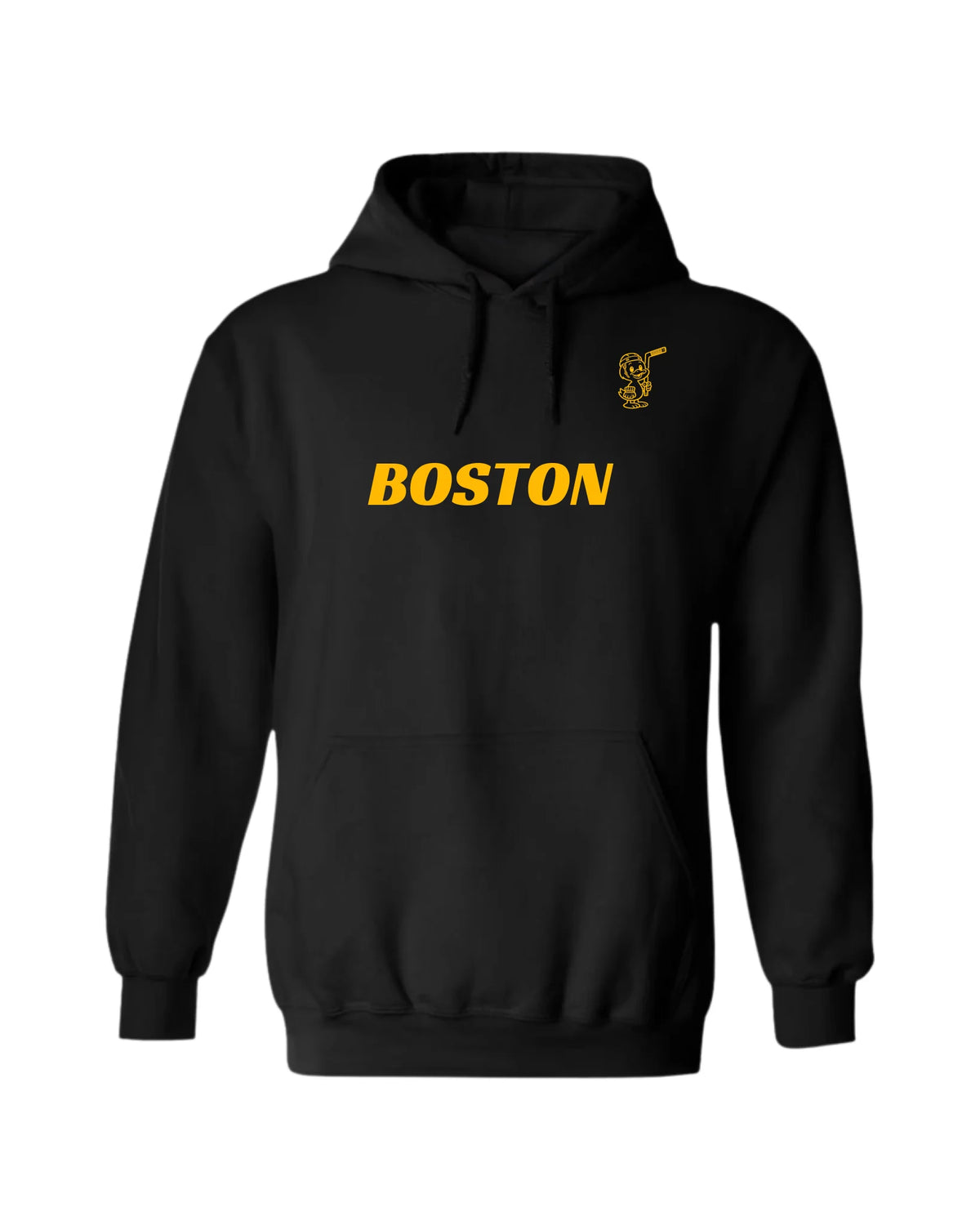 Gildan Hoodie-Black Front