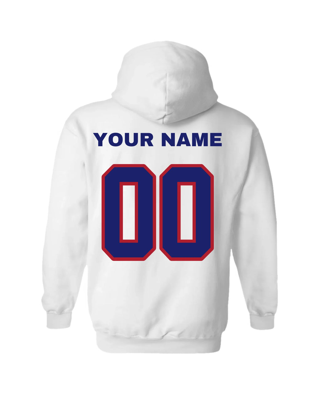 Gildan Hoodie-White Back